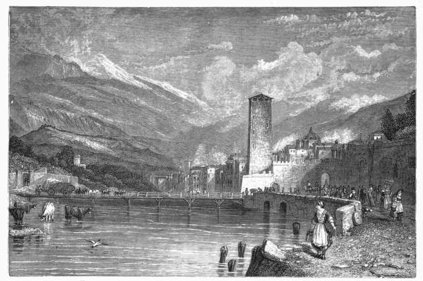 Trent in Tyrol. By CALLCOTT. In the possession of Mr. Samuel Cartwright. Trent in Tyrol. By CALLCOTT. In the possession of Mr. Samuel Cartwright.