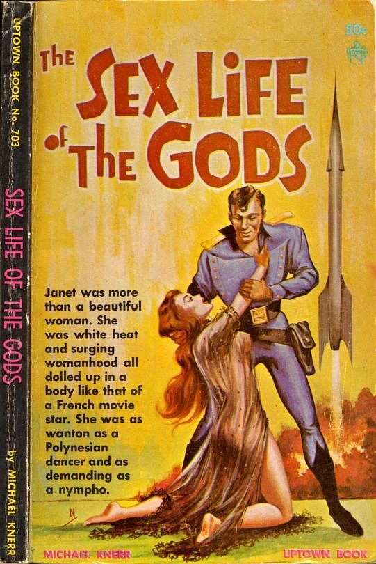 front cover and spine Janet was more than a beautiful woman. She was white heat and surging womanhood all dolled up in a body like that of a French movie star. She was as wanton as a Polynesian dancer and as demanding as a nympho.