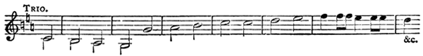 Excerpt from Beethoven's first sketches for a tenth symphony. Music
