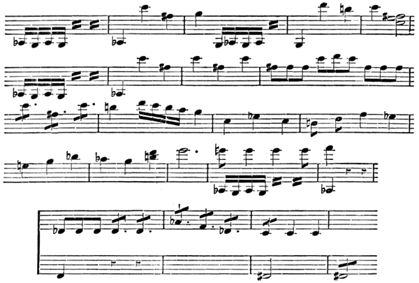 Excerpt from Haydn's first design of the earthquake in the 'Seven Last Words.' Music