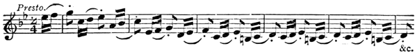 Excerpt from Haydn's Symphony in B flat major (No. 2 of Salomon's set). Music