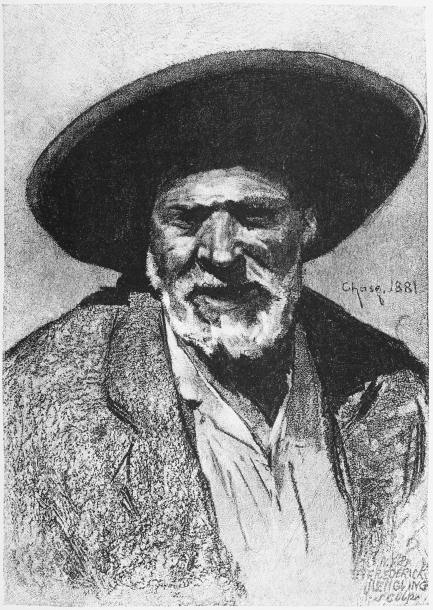 SPANISH PEASANT. From a Drawing by William M. Chase. SPANISH PEASANT. From a Drawing by William M. Chase.