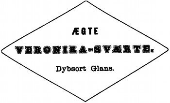 ÆGTE VERONIKA-SVÆRTE. Dybsort Glans. ÆGTE VERONIKA-SVÆRTE. Dybsort Glans.