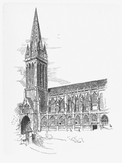 Belfry of St. Pierre at Caen (1308-1317). Prototype for the Gothic Towers of Normandy and Brittany Belfry of St. Pierre at Caen (1308-1317). Prototype for the Gothic Towers of Normandy and Brittany