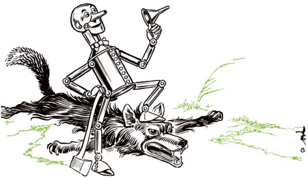 Tinman on conquered wolf Tinman on conquered wolf