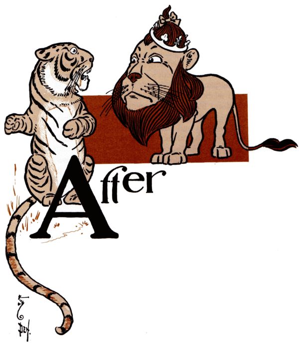 The Lion talking with a tiger The Lion talking with a tiger