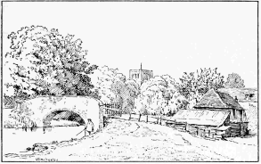 THE RIVER ITCHEN WHERE IT LEAVES THE TOWN. THE RIVER ITCHEN WHERE IT LEAVES THE TOWN.