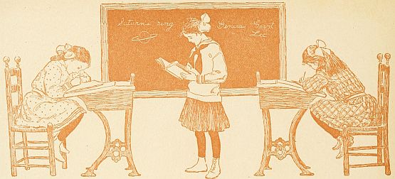 three girls in school