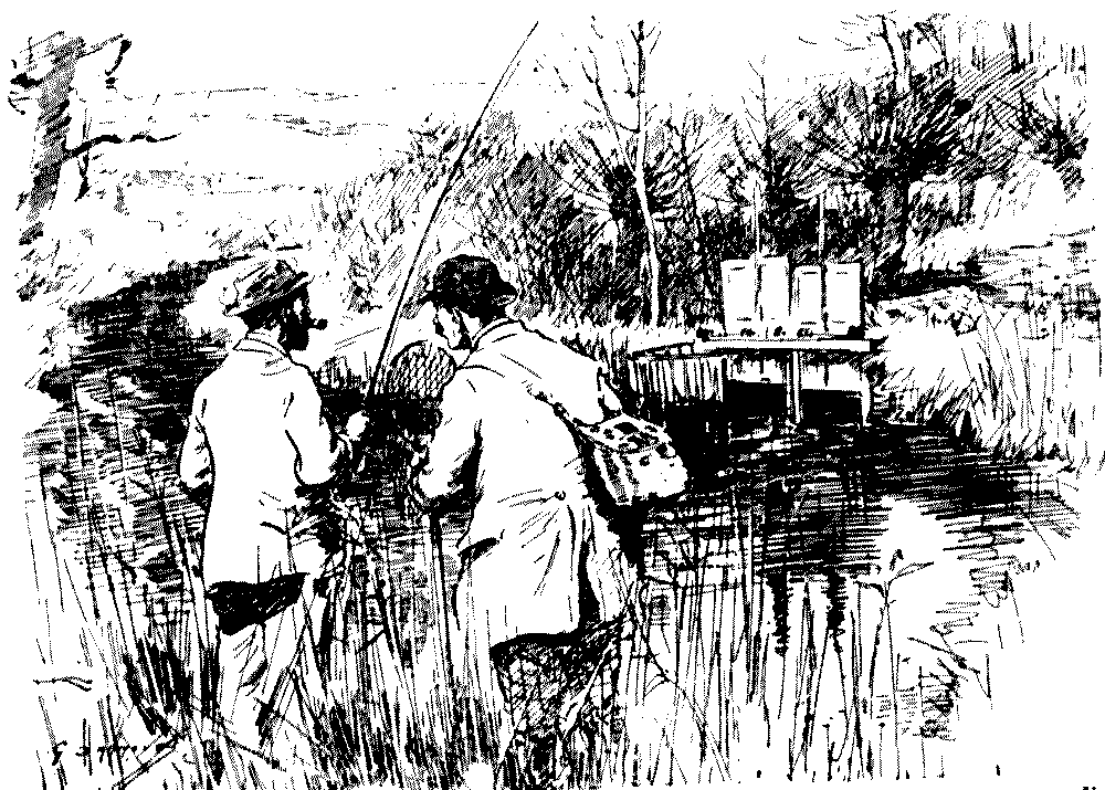 Angler talking to keeper.