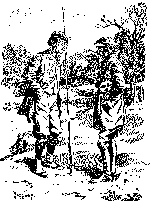 Keeper speaking to fisherman.