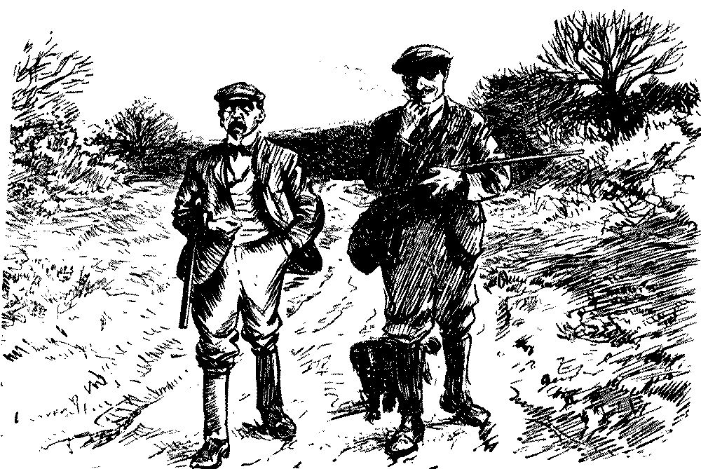 two hunters talking.