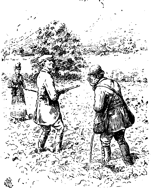 Keeper confiding in sportsman.