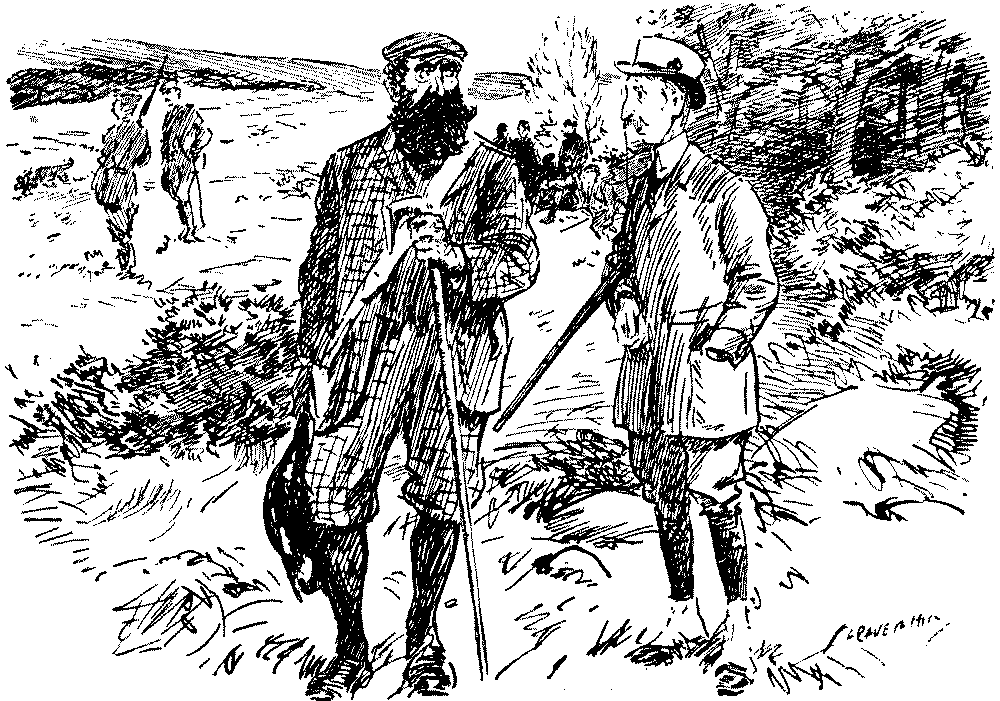 Sportsman talking to keeper.