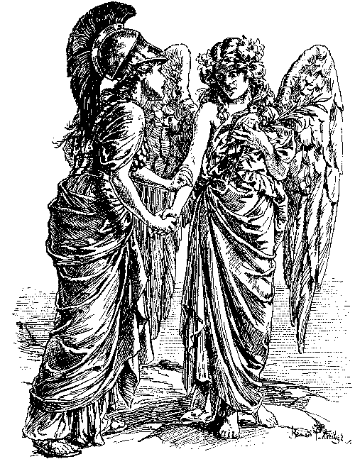 Brittania speaking to Peace.