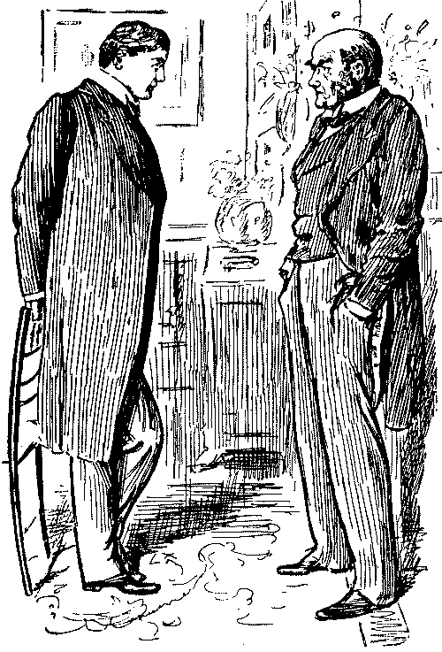 Father and son talking