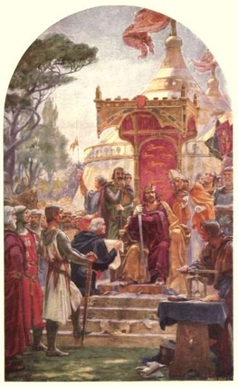KING JOHN GRANTING MAGNA CHARTA From the Design for the Cartoon in the Royal Exchange