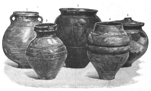 ROMAN URNS FOUND IN ENGLAND From the British Museum