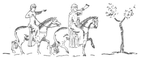 LADIES HUNTING From Royal MS., 2 B. 7