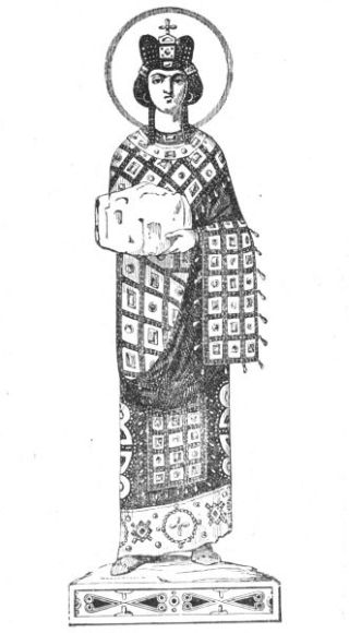 COSTUME OF EMPRESS OF CONSTANTINOPLE From a Greek MS