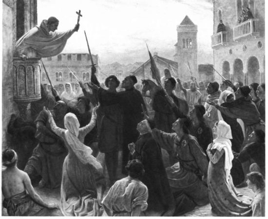 ST. BERNARD PREACHING THE SECOND CRUSADE From the Painting by James Archer, R.S.A