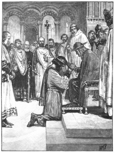 JOHN DOING HOMAGE TO THE POPE'S LEGATE