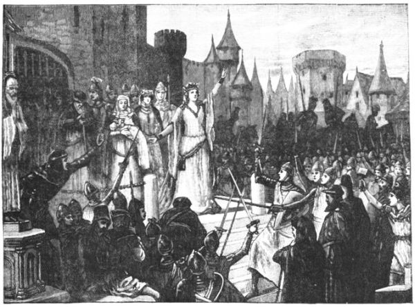 THE COUNTESS DE MONTFORT INCITING THE PEOPLE OF RENNES TO RESIST THE FRENCH KING See p. 409