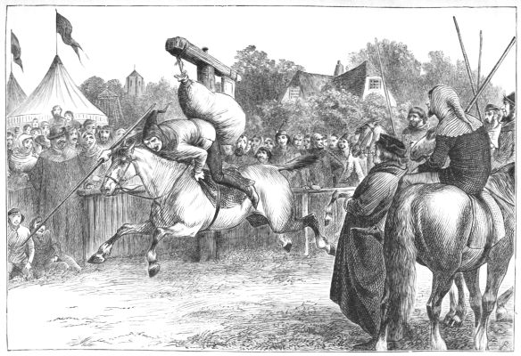 ENGLISH MERRY-MAKING IN THE FOURTEENTH CENTURY; TILTING AT THE QUINTAIN