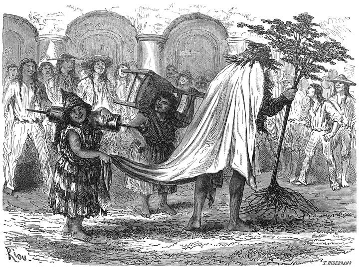 Een vastenavondmaskerade te Cuzco.