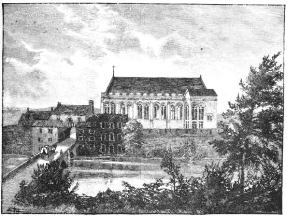ELTHAM PALACE, FROM THE NORTH-EAST After an Engraving published in 1735