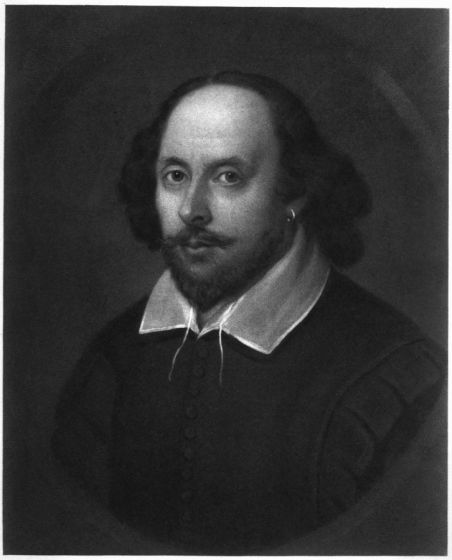 WILLIAM SHAKESPEARE From the Painting known as the Chandos Portrait