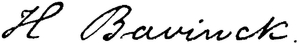 H Bavinck. H Bavinck.