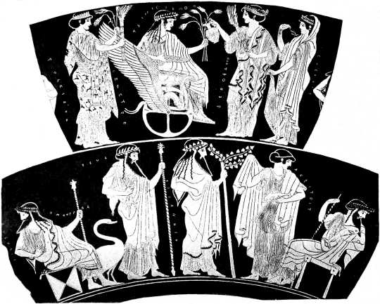 Fig. 14.—Vase-painting by Hieron—British Museum. Illustration: Vase-painting by Hieron—British Museum