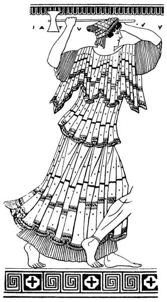Fig. 38.—Vase-painting—Dress with two Overfolds. Illustration: Vase-painting—Dress with two Overfolds