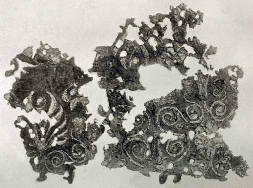 Fig. 40.—Embroidered Fragment from Kertch. Illustration: Embroidered Fragment from Kertch