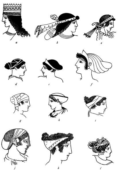 Fig. 45.—Women’s Head-dress. Illustration: Women’s Head-dress