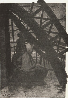 The wrecked railway bridge The wrecked railway bridge