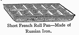 Short French Roll Pan--Made of Russian Iron. Short French Roll Pan--Made of Russian Iron.