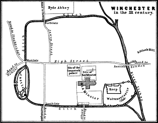 WINCHESTER in the 12th century. Winchester in the XII century.
