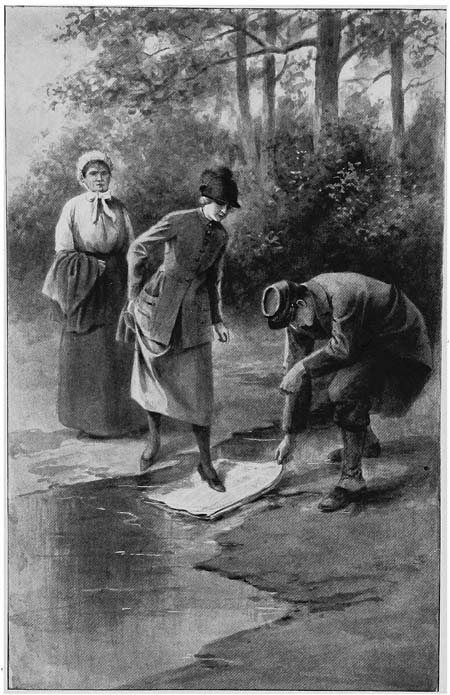 Victor spread the doubled paper upon the spot