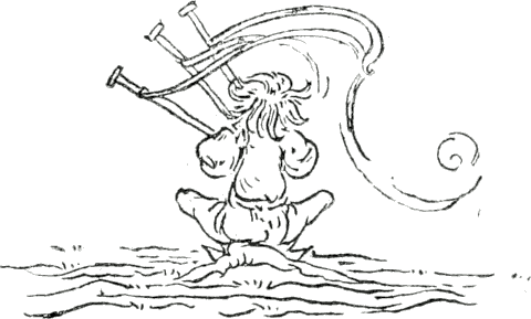 Sitting cross-legged on the top of a wave