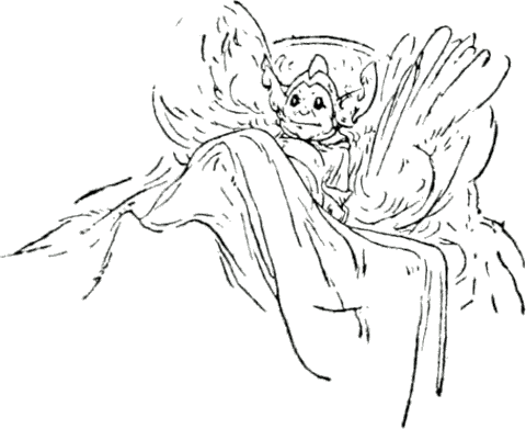 “And elf in bed, we leave instead”