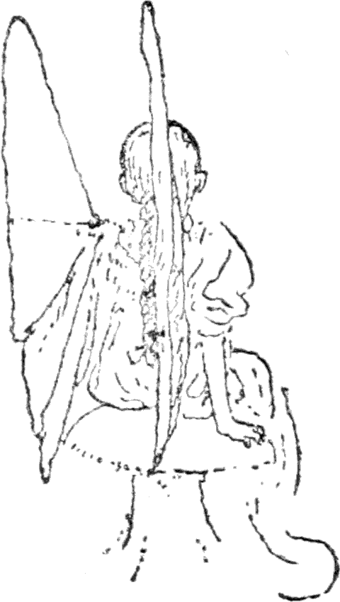 The fairy sat down again<