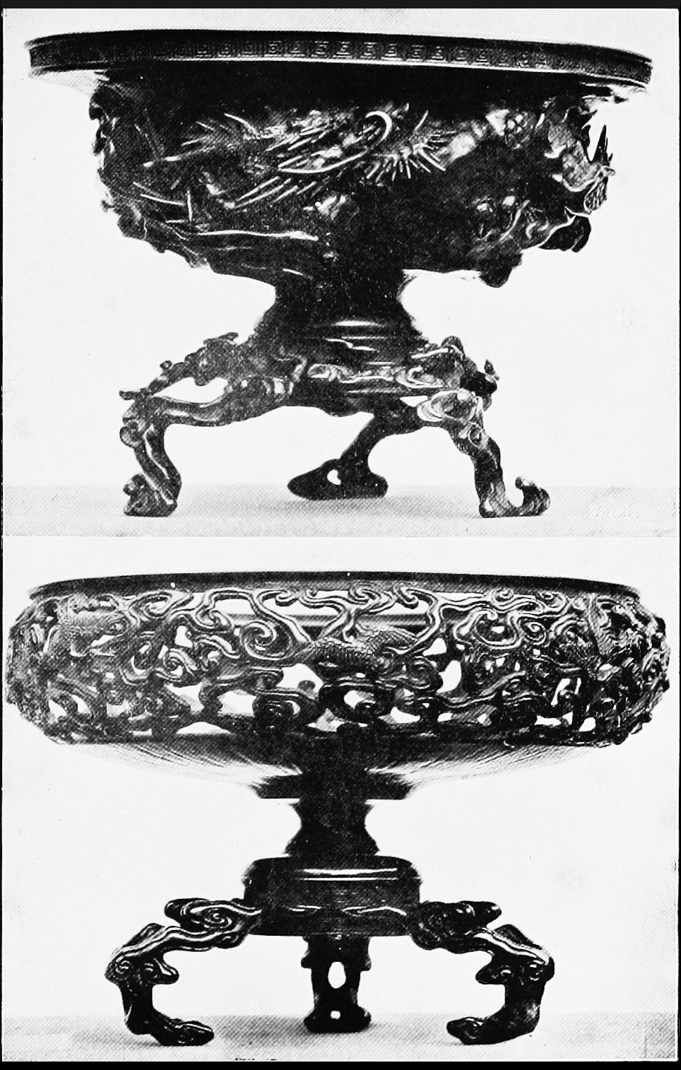 Two Bowls of Cast Bronze    (18th Century)