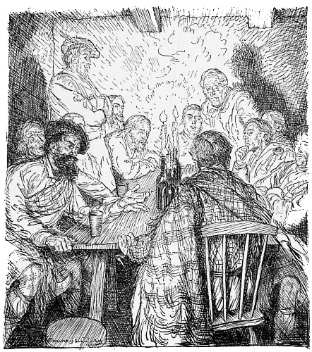 “The strangers were most hospitably entertained, and
entered thoroughly into the spirit of the festivities.”